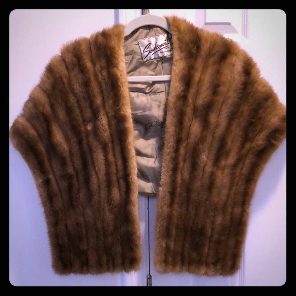Real mink stole